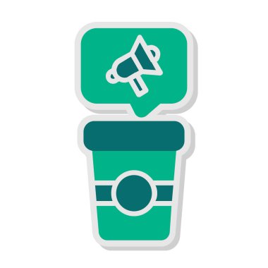 Konuşma özgürlüğü web simgesi vektör illüstrasyonu