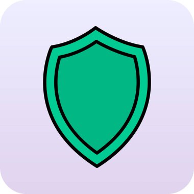 kalkan simgesi web basit illüstrasyon