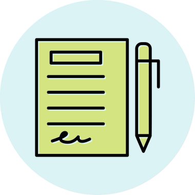 Kalem simgesi çizimi olan planlayıcı