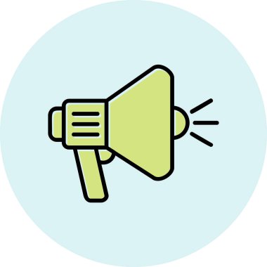 megafon web simgesi, vektör çizim 