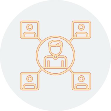 personel dış kaynak simgesi, vektör illüstrasyonu basit tasarım