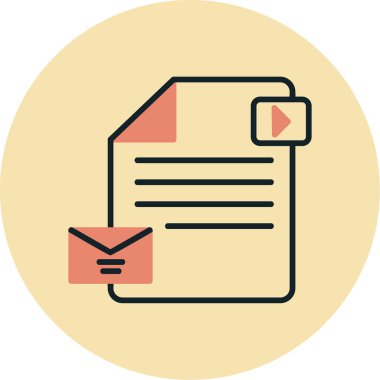 belge simgesi, vektör illüstrasyonu basit tasarım