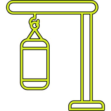 Boks çantası ikon vektör illüstrasyonu