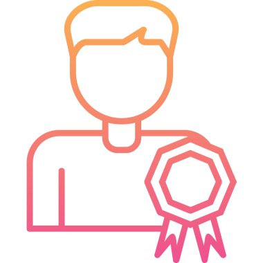 En İyi Çalışan simgesi vektör illüstrasyonu 