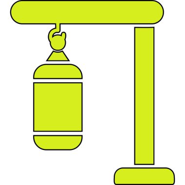 Boks çantası ikon vektör illüstrasyonu