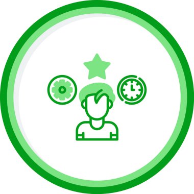 Çoklu görev ağ simgesi, vektör illüstrasyonu 