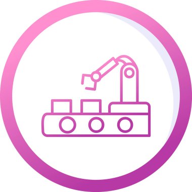 Otomasyon web simgesi, vektör illüstrasyonu