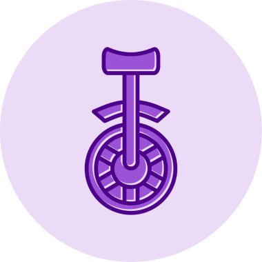 Tek tekerlekli bisiklet. Web simgesi basit illüstrasyon