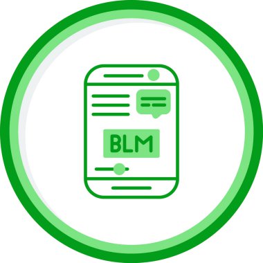 Akıllı telefon simgesinde BLM 'nin vektör modern illüstrasyonuName
