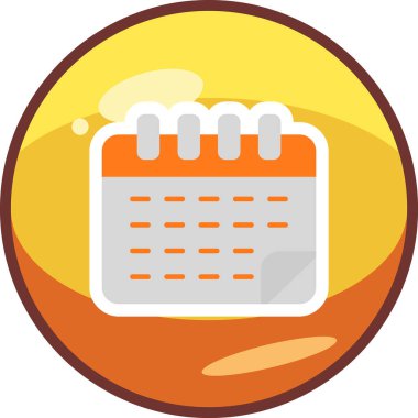 Takvim simgesi, vektör illüstrasyonu basit tasarım