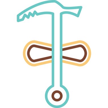 tırmanma baltası. Web simgesi basit illüstrasyon