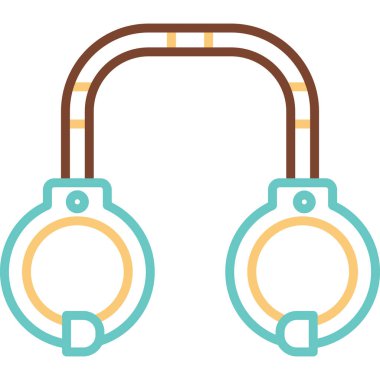 kelepçe ikon vektör illüstrasyonu