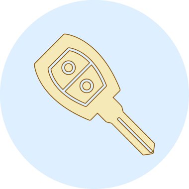 araba anahtarı vektör illüstrasyonu