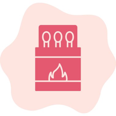 Kibrit. Web simgesi basit illüstrasyon 