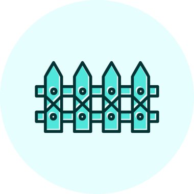 çit web simgesi, vektör çizim