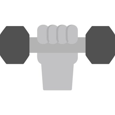 Dumbbell simgesi ile El 'in vektör illüstrasyonu 