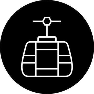 Funicular web simgesi, vektör illüstrasyonu