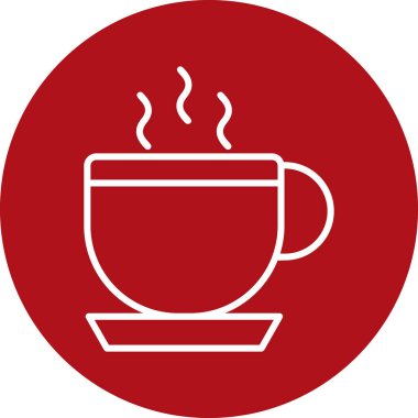 Kahve Kupası web simgesi, vektör çizim 