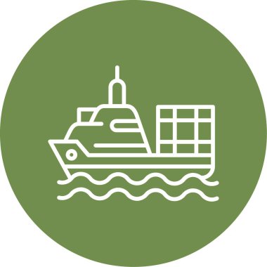 Gemi simgesi web basit illüstrasyon