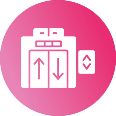 Asansör simgesi, vektör illüstrasyonu basit tasarım