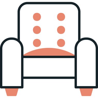 Kol Koltuğu Web simgesi basit illüstrasyon