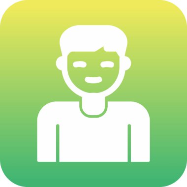  Erkek kullanıcı. Web simgesi basit illüstrasyon