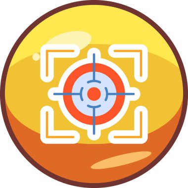 Hedef. Web simgesi basit illüstrasyon