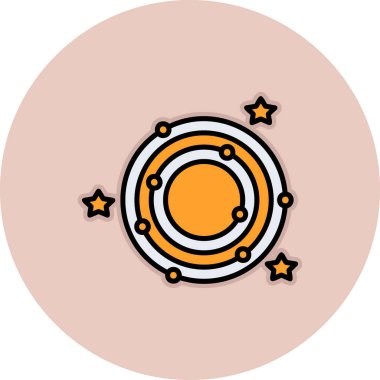 Galaxy web simgesinin vektör illüstrasyonu 