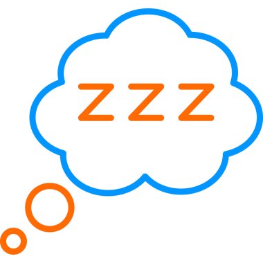 uyku zamanı simgesi, vektör illüstrasyonu basit tasarım