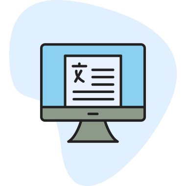 Modern dilbilim simgesinin vektör illüstrasyonu