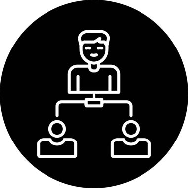 Hiyerarşi web simgesi basit illüstrasyon