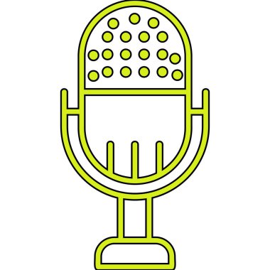 mikrofon simgesi vektör illüstrasyonu 