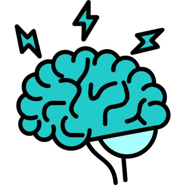 Beyin fırtınası web simgesi, vektör illüstrasyonu 