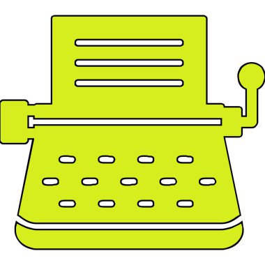 Daktilo. Web simgesi basit illüstrasyon 