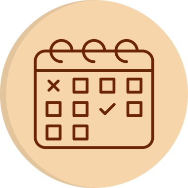 Takvim simgesi, vektör illüstrasyonu basit tasarım