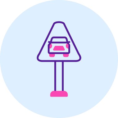 Trafik işareti simgesi Web illüstrasyonu