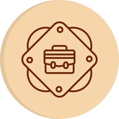 Bavul web simgesi, vektör çizim