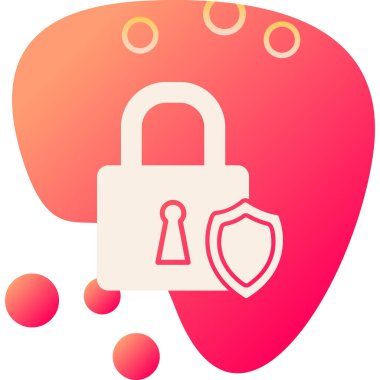 Asma kilit. Web simgesi basit illüstrasyon