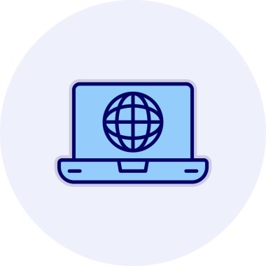 İnternet web simgesi basit illüstrasyon 