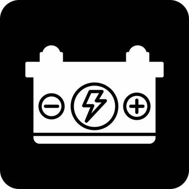 Araba pil simgesi, vektör çizim 