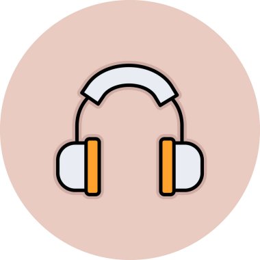 Kulaklık. Web simgesi basit illüstrasyon 