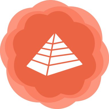 Piramit ağ simgesi vektör illüstrasyonu