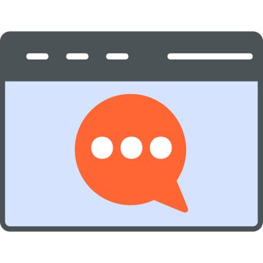 Web sohbet renk çizgisi vektörü simgesi 
