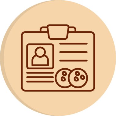 Üyelik kartı simgesi, vektör illüstrasyonu