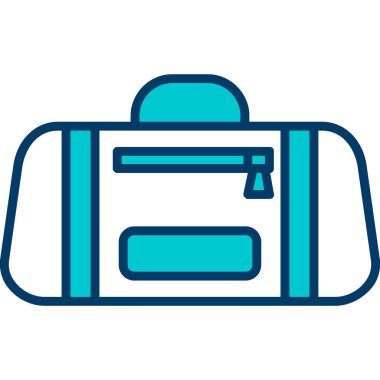 Spor çantası simgesi, vektör illüstrasyonu