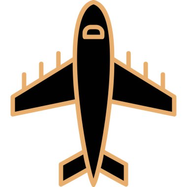 Uçak. Web simgesi basit illüstrasyon 