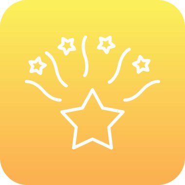 yıldız web simgesi basit illüstrasyon 