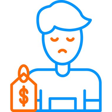 Çocuk kaçakçılığı. Web simgesi vektör illüstrasyonu