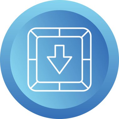 ok aşağı simge web basit illüstrasyon