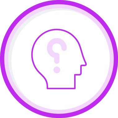 düşünce simgesi, modern vektör illüstrasyon tasarımı 